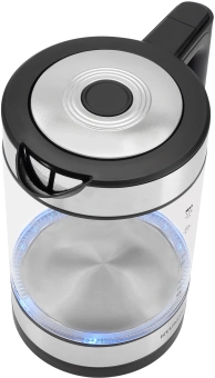 Чайник электрический Hyundai HYK-G3509 1.7л. 2200Вт черный/прозрачный корпус: стекло/пластик - купить недорого с доставкой в интернет-магазине