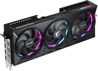Видеокарта Gigabyte PCI-E GV-R9070XT AORUS E-16GD 1.0 AMD Radeon RX 9070XT 16Gb 256bit GDDR6 2570/20000 HDMIx2 DPx2 HDCP Ret - купить недорого с доставкой в интернет-магазине