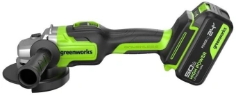 Углошлифовальная машина Greenworks GD24AG 10500об/мин рез.шпин.:M14 d=125мм (3200207CUG) - купить недорого с доставкой в интернет-магазине