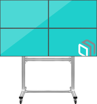 Подставка для телевизора Onkron FSPRO2L-22 серебристый 40"-55" макс.200кг напольный мобильный - купить недорого с доставкой в интернет-магазине