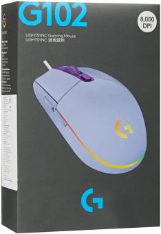 Мышь Logitech G102 LightSync сиреневый оптическая 8000dpi USB 6but (910-005857) - купить недорого с доставкой в интернет-магазине