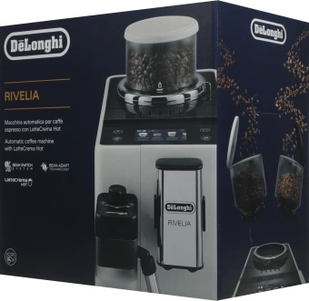 Кофемашина Delonghi Rivelia EXAM440.55.B 1450Вт серебристый/черный - купить недорого с доставкой в интернет-магазине