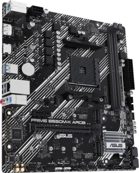 Материнская плата Asus PRIME B550M-K ARGB Soc-AM4 AMD B550 2xDDR4 mATX AC`97 8ch(7.1) GbLAN RAID+HDMI+DP - купить недорого с доставкой в интернет-магазине