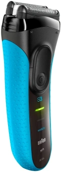 Бритва сетчатая Braun Series 3 3010S реж.эл.:3 питан.:аккум. синий/черный - купить недорого с доставкой в интернет-магазине