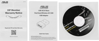 Сетевой адаптер Wi-Fi Asus USB-AC53 Nano AC1200 USB 2.0 - купить недорого с доставкой в интернет-магазине
