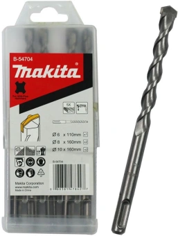 Перфоратор Makita HR2630 + набор буров B-54704 патрон:SDS-plus уд.:2.9Дж 800Вт (кейс в комплекте) - купить недорого с доставкой в интернет-магазине