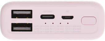 Мобильный аккумулятор ZMI QB817 10000mAh QC3.0/PD3.0 22.5W 3A 2xUSB-A/USB-C голубой/розовый (QB817 COLOR) - купить недорого с доставкой в интернет-магазине