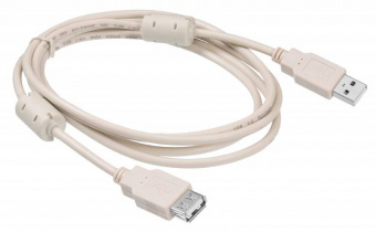 Кабель Buro USB2.0-AM-AF-1.8M-MG USB A(m) USB A(f) 1.8м феррит.кольца серый - купить недорого с доставкой в интернет-магазине