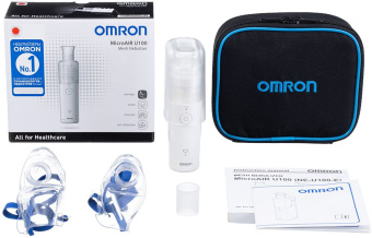 Ингалятор Omron U100 NE-U100-E ультразвуковой стационарный белый/серый - купить недорого с доставкой в интернет-магазине