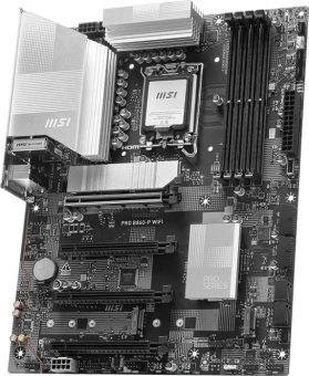 Материнская плата MSI PRO B860-P WIFI Soc-1851 Intel B860 4xDDR5 ATX AC`97 8ch(7.1) 5Gigabit RAID+HDMI+DP - купить недорого с доставкой в интернет-магазине