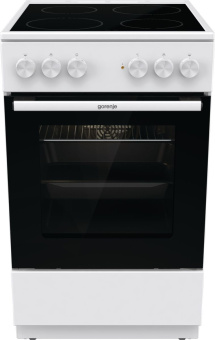 Плита Электрическая Gorenje Essential GEC5A41WG белый/черный стеклокерамика - купить недорого с доставкой в интернет-магазине