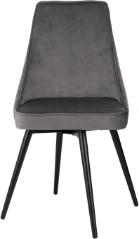 Стул для дома Бюрократ CH-K4_SP_2 с повор.мех. комплект 2шт т.серый Holland 18 металл черный на ножках (CH-K4_1/SP/HL18_2) - купить недорого с доставкой в интернет-магазине