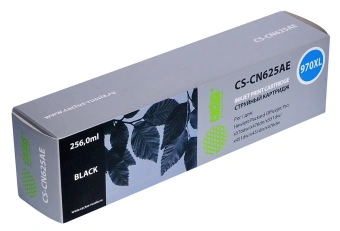 Картридж струйный Cactus CS-CN625AE №970XL черный пигментный (256мл) для HP DJ Pro X476dw/X576dw/X451dw с чипом - купить недорого с доставкой в интернет-магазине