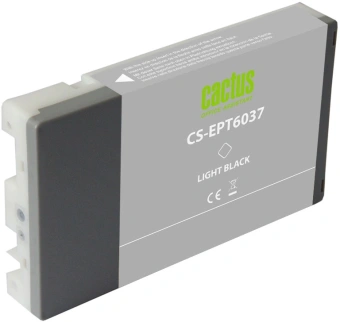 Картридж струйный Cactus CS-EPT6037 T6037 сер.пигм. (220мл) для Epson Stylus PRO 7880/9880 с чипом - купить недорого с доставкой в интернет-магазине