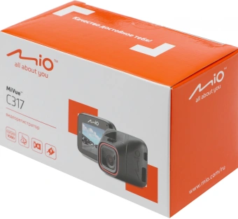 Видеорегистратор Mio MiVue C317 черный 2Mpix 1080x1920 1080p 130гр. STK2720 - купить недорого с доставкой в интернет-магазине