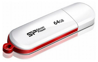 Флеш Диск Silicon Power 64GB LuxMini 320 SP064GBUF2320V1W USB2.0 белый - купить недорого с доставкой в интернет-магазине