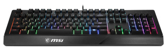 Клавиатура MSI Vigor GK20 RU черный USB Multimedia for gamer LED (подставка для запястий) - купить недорого с доставкой в интернет-магазине