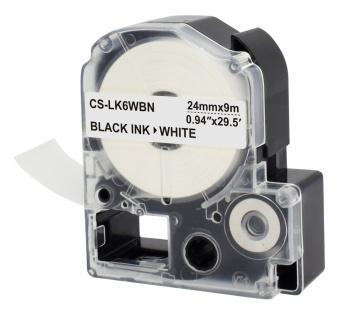Картридж ленточный Cactus CS-LK6WBN LK-6WBN черный на белом 24x9 для Epson LW700/LW600P/LW1000P/Z700/Z900 - купить недорого с доставкой в интернет-магазине