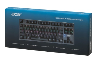 Клавиатура Acer OKW126 механическая черный USB Multimedia for gamer для ноутбука LED (ZL.KBDEE.00G) кабель 1.8м - купить недорого с доставкой в интернет-магазине