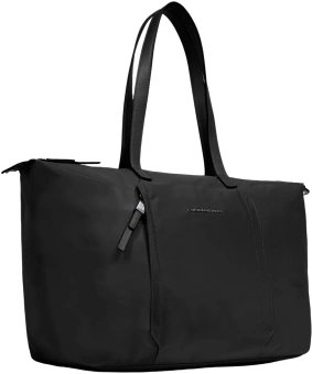 Сумка женская Piquadro Lyra BD6723W92T/N с отделением для ноутбука 15.6" черная ткань/натур.кожа - купить недорого с доставкой в интернет-магазине