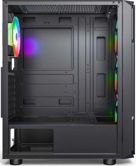 Корпус Accord 3338 черный без БП ATX 6x120mm 1xUSB2.0 1xUSB3.0 audio bott PSU - купить недорого с доставкой в интернет-магазине