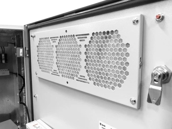Шкаф коммутационный ЦМО (ШТВ-НН-12.6.5-4ААА-Т1) настенный 12U 620x530мм пер.дв.металл несъемн.бок.пан. 150кг серый 58кг 120град. 600мм уличный всепогодный с вентилятором с нагревателем укомплектованный - купить недорого с доставкой в интернет-магазине