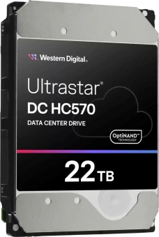 Жесткий диск WD SATA-III 22TB 0F48159 WUH722222ALE604 Server Ultrastar DC HC570 512E (7200rpm) 512Mb 3.5" - купить недорого с доставкой в интернет-магазине