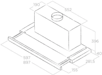 Вытяжка встраиваемая Elica Elite 35 GRIX/A/60 серебристый управление: кнопочное (1 мотор) - купить недорого с доставкой в интернет-магазине