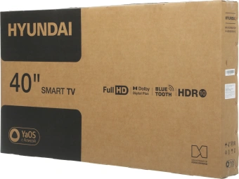 Телевизор LED Hyundai 40" H-LED40BS5012 YaOS Frameless черный FULL HD 60Hz DVB-T DVB-T2 DVB-C DVB-S DVB-S2 USB WiFi Smart TV - купить недорого с доставкой в интернет-магазине