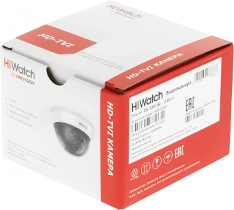 Камера видеонаблюдения аналоговая HiWatch DS-T201(B) (2.8 mm) 2.8-2.8мм HD-CVI HD-TVI цв. корп.:белый - купить недорого с доставкой в интернет-магазине
