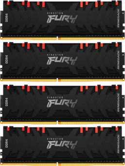 Память DDR4 4x8GB 3600MHz Kingston KF436C16RBAK4/32 Fury Renegade RGB RTL Gaming PC4-28800 CL16 DIMM 288-pin 1.35В kit single rank с радиатором Ret - купить недорого с доставкой в интернет-магазине