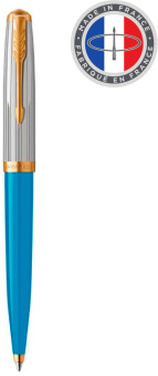 Ручка шариков. Parker 51 Premium (CW2169080) Turquoise GT M черн. черн. подар.кор. - купить недорого с доставкой в интернет-магазине