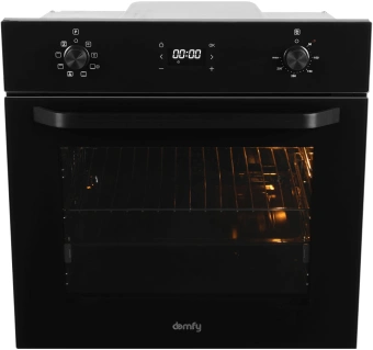 Духовой шкаф Электрический Domfy DM6642EO BG стекло черное - купить недорого с доставкой в интернет-магазине