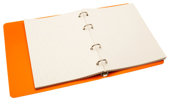 Тетрадь на кольцах Silwerhof 80л. клет. A5 пластик кольца оранжевый - купить недорого с доставкой в интернет-магазине