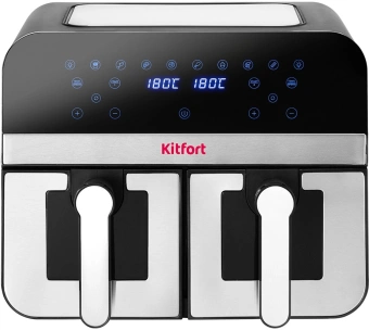 Аэрогриль Kitfort КТ-2273 2400Вт серебристый/черный - купить недорого с доставкой в интернет-магазине
