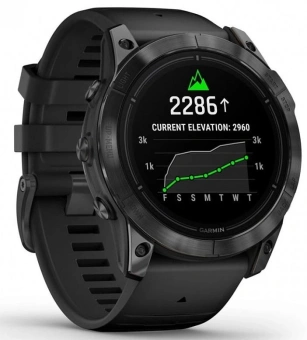 Смарт-часы Garmin Epix Pro gen.2 51мм 1.4" AMOLED корп.серый рем.черный (010-02804-21) - купить недорого с доставкой в интернет-магазине