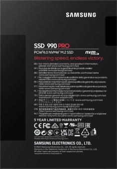 Накопитель SSD Samsung PCI-E 4.0 x4 1Tb MZ-V9P1T0BW 990 Pro M.2 2280 - цена, купить или заказать с доставкой в интернет-магазине Накопитель SSD Samsung PCI-E 4.0 x4 1Tb MZ-V9P1T0BW 990 Pro M.2 2280 - купить недорого с доставкой в интернет-магазине