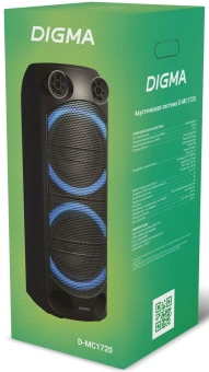 Минисистема Digma D-MC1720 черный 80Вт FM USB BT micro SD - купить недорого с доставкой в интернет-магазине