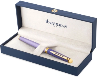 Ручка перьев. Waterman Hemisphere Colour Blocking (2179900) Purple GT F сталь нержавеющая/позолота подар.кор. - купить недорого с доставкой в интернет-магазине