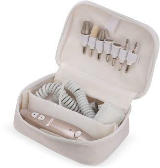 Маникюрно-педикюрный набор Vitek VT-2214 насадок в компл.:7шт (подсветка) золотистый/белый - купить недорого с доставкой в интернет-магазине