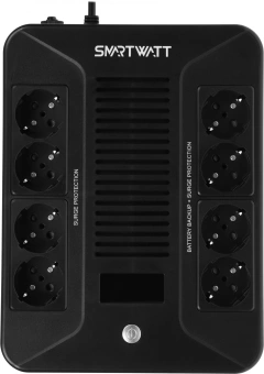 Источник бесперебойного питания Smartwatt Safe Pro LCD 360Вт 600ВА черный - купить недорого с доставкой в интернет-магазине