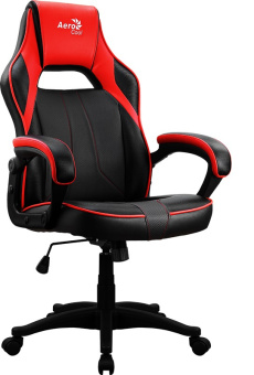 Кресло игровое Aerocool AC40C AIR черный/красный сиденье черный/красный полиуретан крестов. - купить недорого с доставкой в интернет-магазине