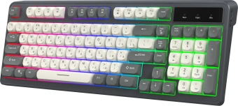 Клавиатура Оклик 731G серый/белый USB for gamer LED - купить недорого с доставкой в интернет-магазине