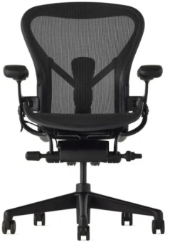 Кресло эргономичное Herman Miller Aeron C Large черный сетка с подголов. крестов. пластик - купить недорого с доставкой в интернет-магазине
