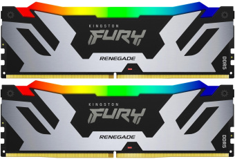 Память DDR5 2x32GB 6400MHz Kingston KF564C32RSAK2-64 Fury Renegade XMP RGB RTL Gaming PC5-51200 CL32 DIMM 288-pin 1.4В kit dual rank с радиатором Ret - купить недорого с доставкой в интернет-магазине