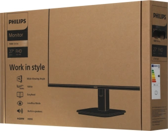 Монитор Philips 27" E Line 27E1N1100A черный IPS LED 16:9 HDMI M/M матовая 1300:1 250cd 178гр/178гр 1920x1080 100Hz FreeSync VGA FHD 4кг - купить недорого с доставкой в интернет-магазине