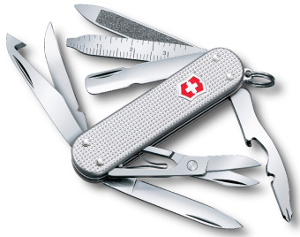Нож перочинный Victorinox MiniChamp Alox (0.6381.26) 58мм 14функц. серебристый - купить недорого с доставкой в интернет-магазине