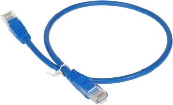 Патч-корд Buro UTP 4 пары cat.5E CCA molded 0.5м голубой RJ-45 (m)-RJ-45 (m) (UTP-5E-0,5M-BL) - купить недорого с доставкой в интернет-магазине