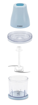Измельчитель электрический Hyundai HYC-P3118 0.8л. 300Вт голубой/синий - купить недорого с доставкой в интернет-магазине