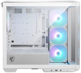 Корпус MSI MAG Pano M100R PZ белый без БП mATX 3x120mm 4x140mm 1xUSB3.1 audio CardReader AirDuct bott PSU - купить недорого с доставкой в интернет-магазине